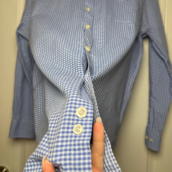 Michael Kors Blue Checkered Shirt - Picture 7 of 9